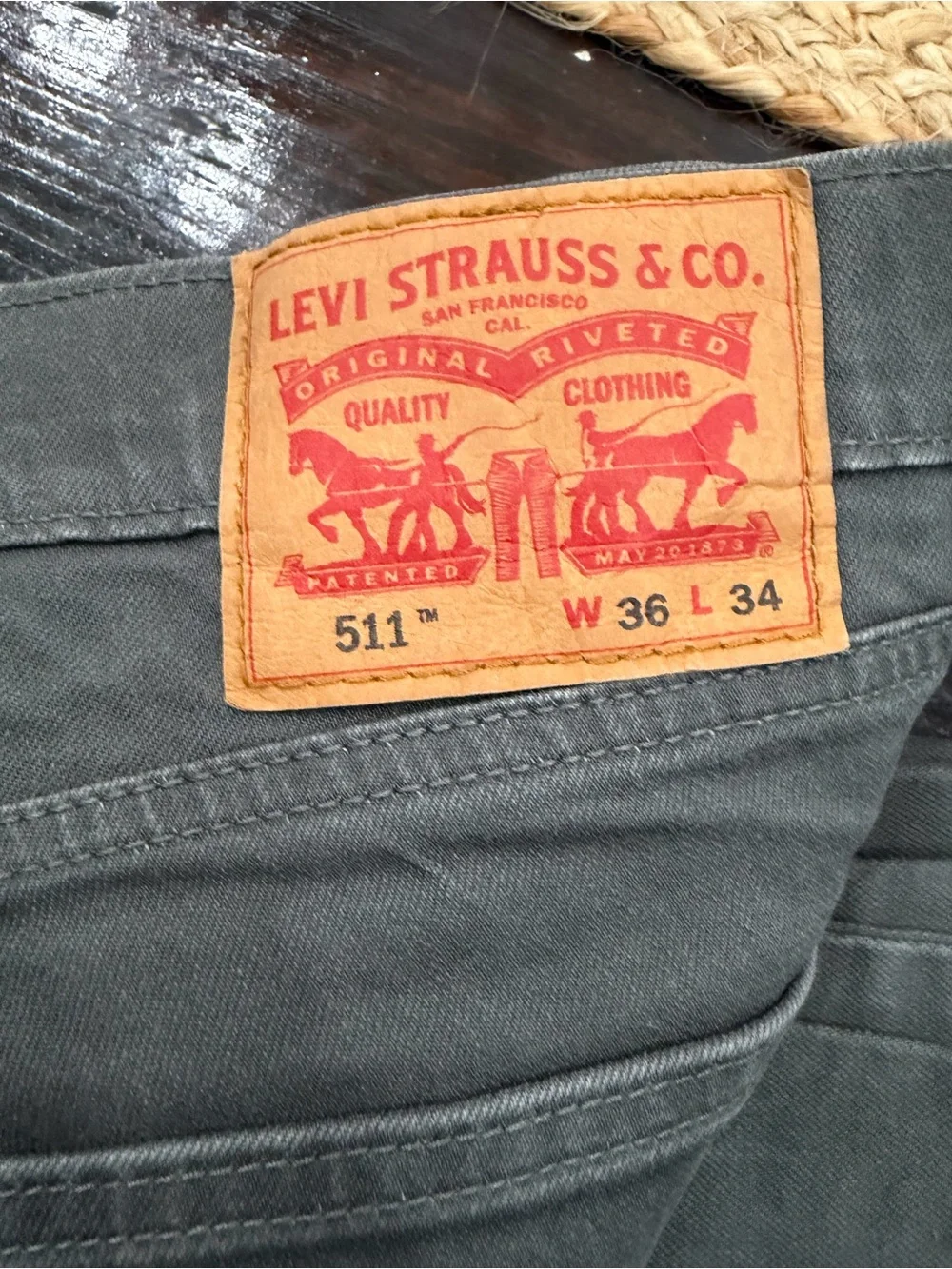 Levi's Men's Charcoal Slim Straight Jeans
